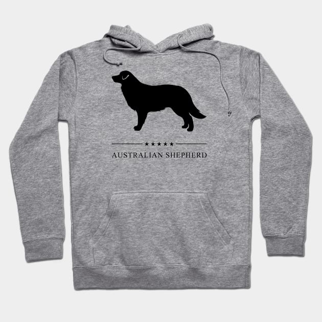 Australian Shepherd Black Silhouette Hoodie by millersye